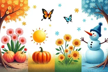 Pory Roku Kolorowanka: Rozwój i Zabawa dla Najmłodszych